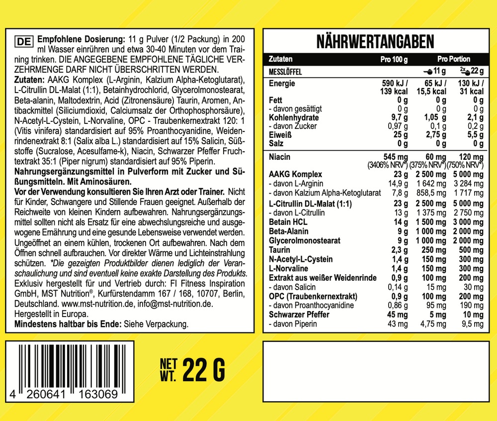 Samples Pump killer 22g Fruit punch