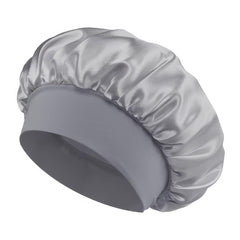 Satin Haarschlaf-Haube, Grau