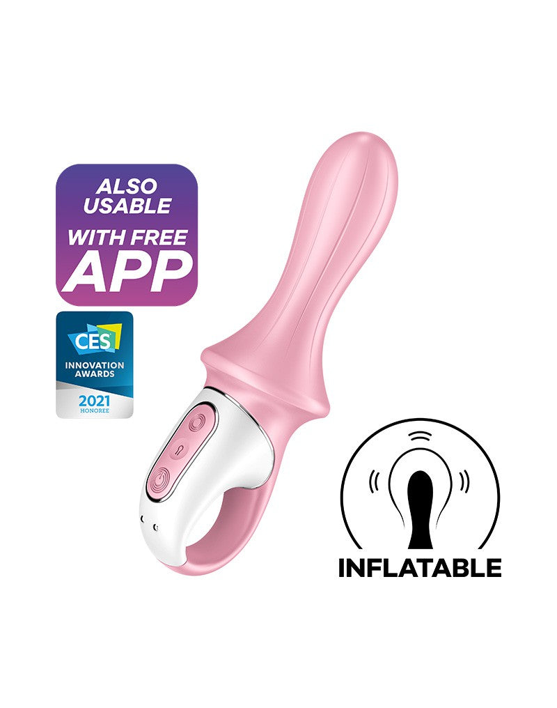 4: Satisfyer - Air Pump Booty 5+ - Aufblasbarer Anal-Vibrator (mit App-Steuerung) - Pink