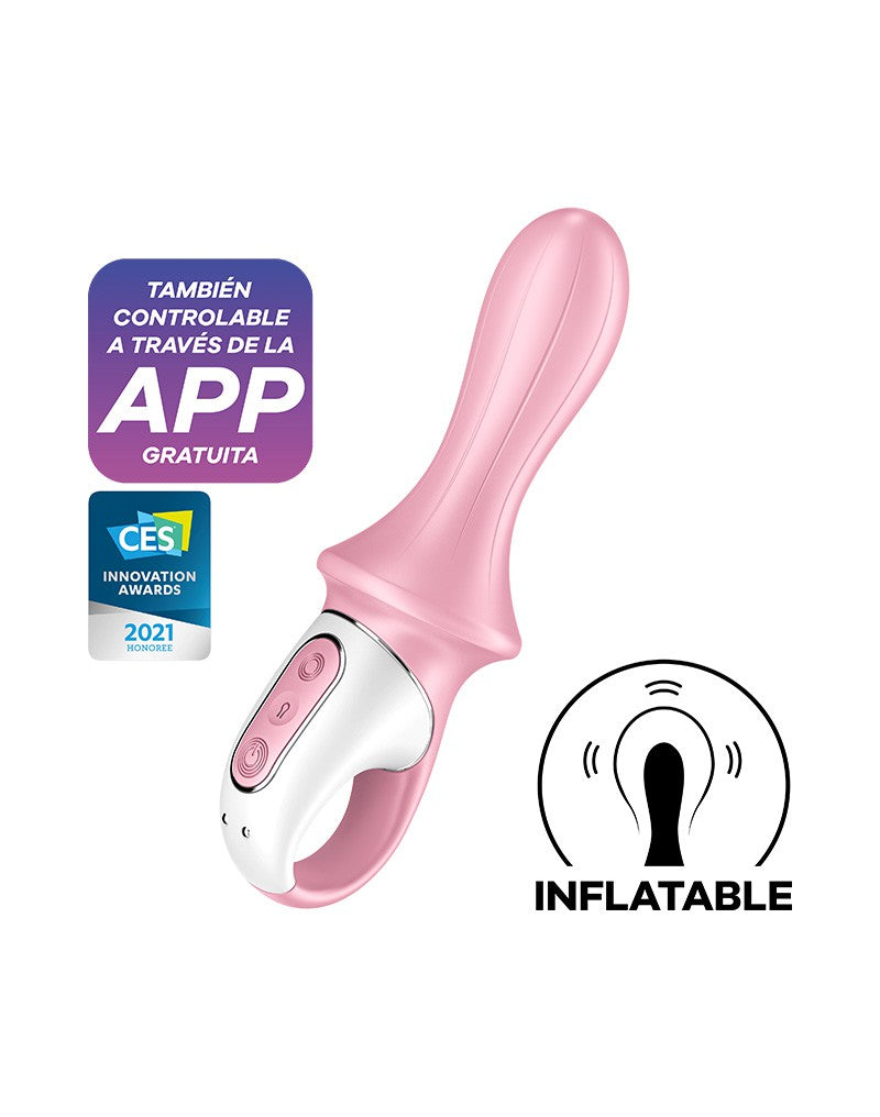 11: Satisfyer - Air Pump Booty 5+ - Aufblasbarer Anal-Vibrator (mit App-Steuerung) - Pink