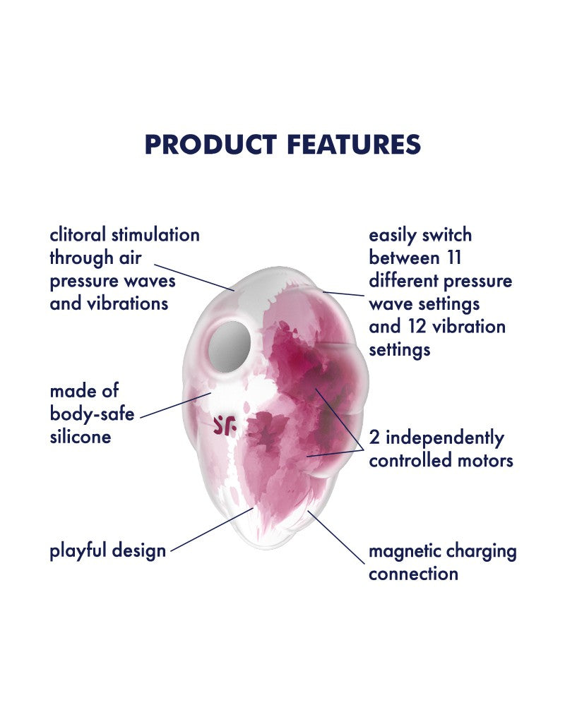 Satisfyer - Cloud Dancer - Air Pulse Vibrator - Rot