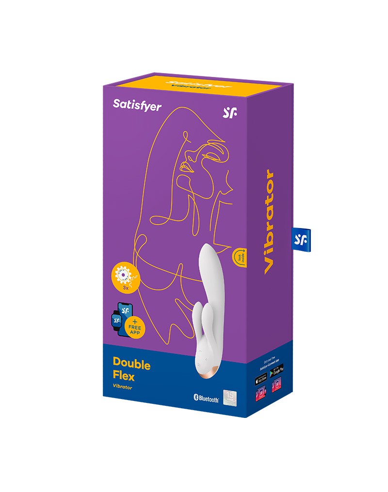2: Satisfyer - Double Flex - Rabbit Vibrator - Weiß