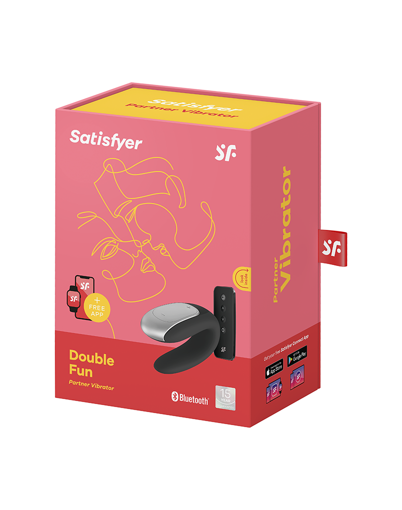 Satisfyer - Double Fun - Luxuriöser Paar Vibrator - Schwarz