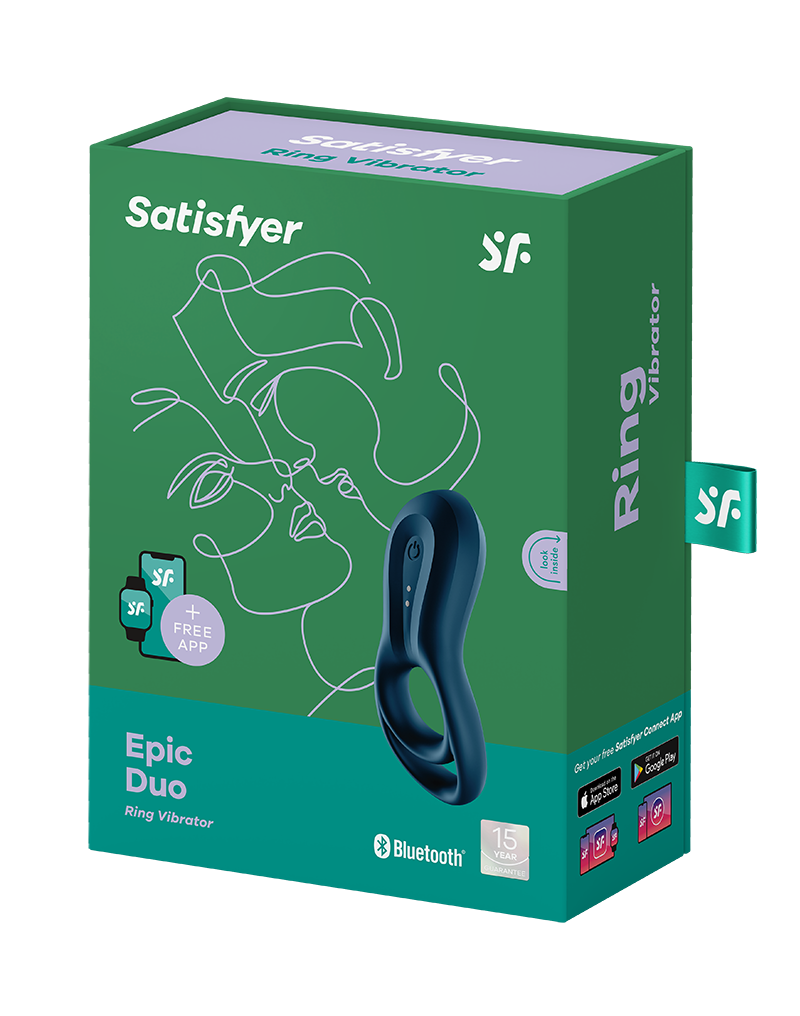 Satisfyer - Epic Duo - Cockring Vibrator - Blau
