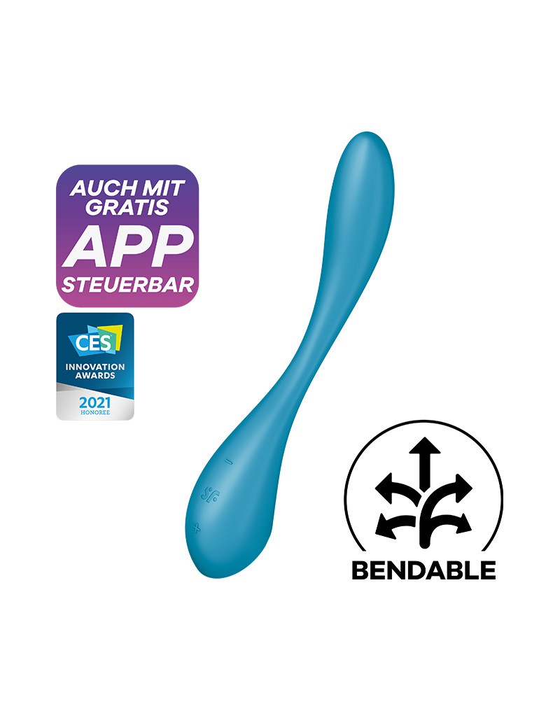 Satisfyer - G-Spot Flex 5+ - Flexible G-Spot Vibrator (mit App-Steuerung) - Blau