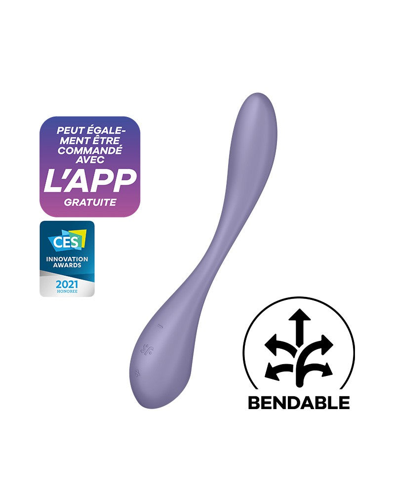 10: Satisfyer - G-Spot Flex 5+ - Flexible G-Spot Vibrator (mit App-Steuerung) - Lila