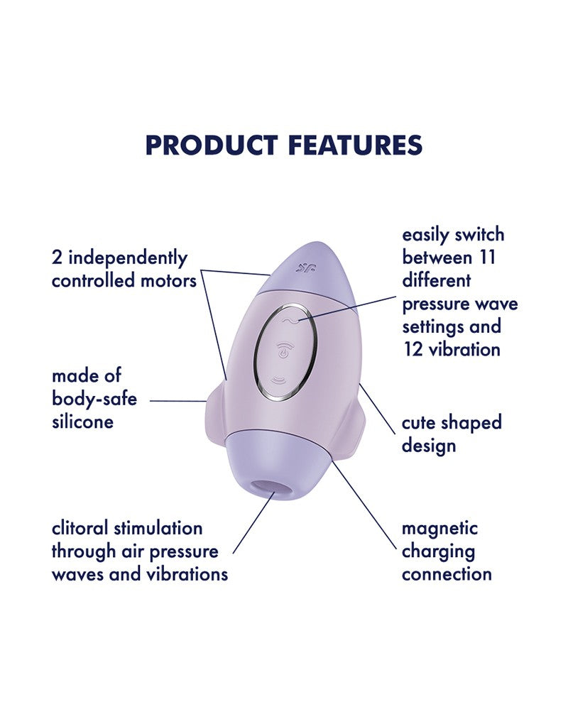 9: Satisfyer - Mission Control - Air Pulse Vibrator - Lila