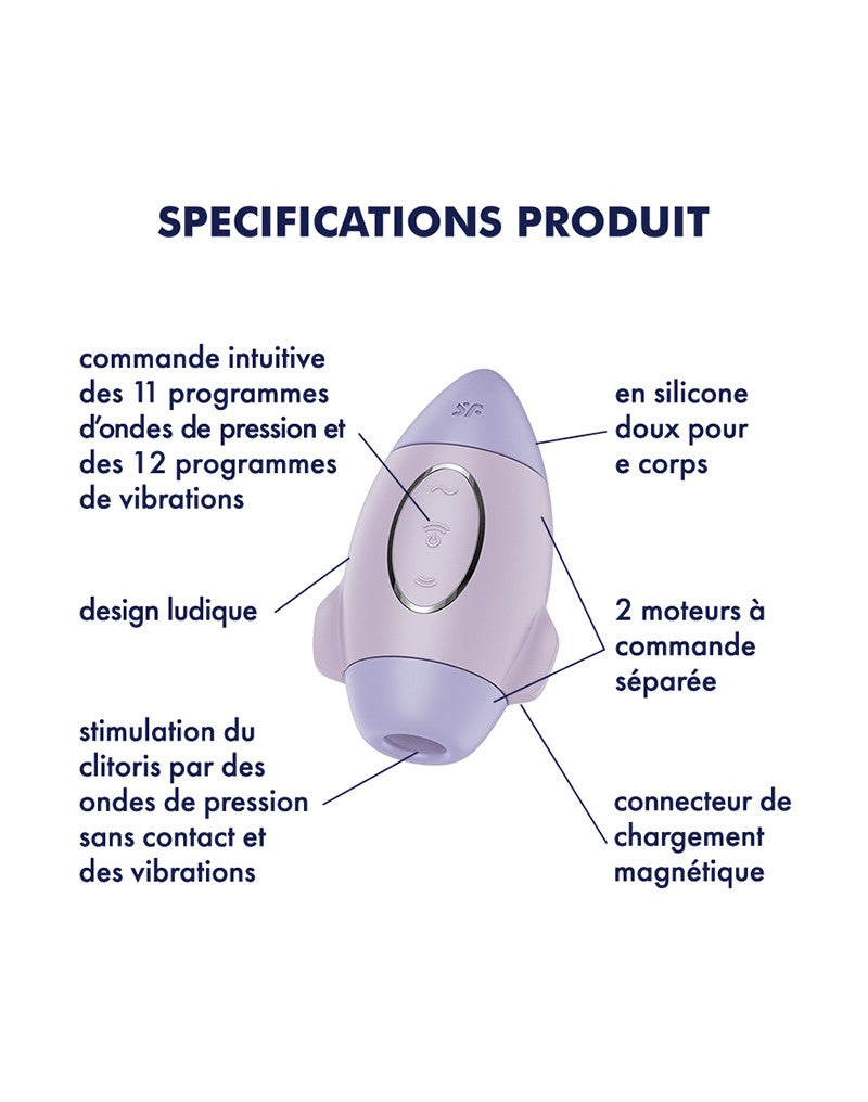 10: Satisfyer - Mission Control - Air Pulse Vibrator - Lila