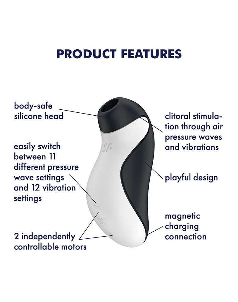 Satisfyer - Orca - Air Pulse Vibrator - Schwarz & Weiß