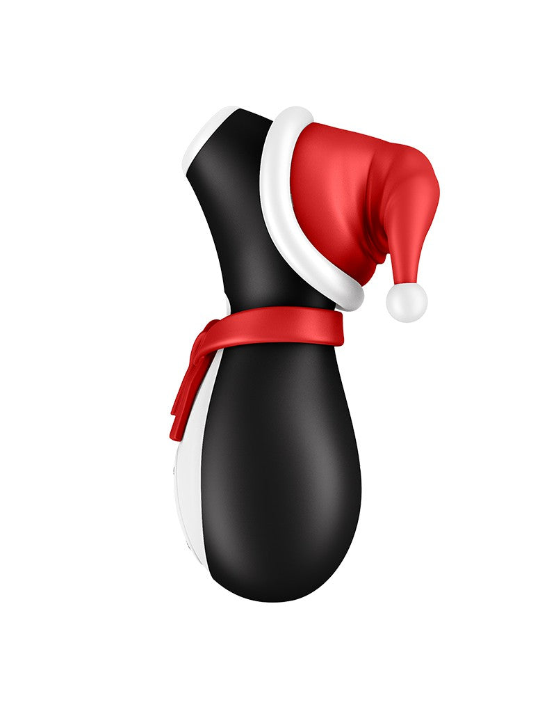 Satisfyer - Penguin Holiday Edition - Luftdruck Stimulator - Schwarz, Rot & Weiß