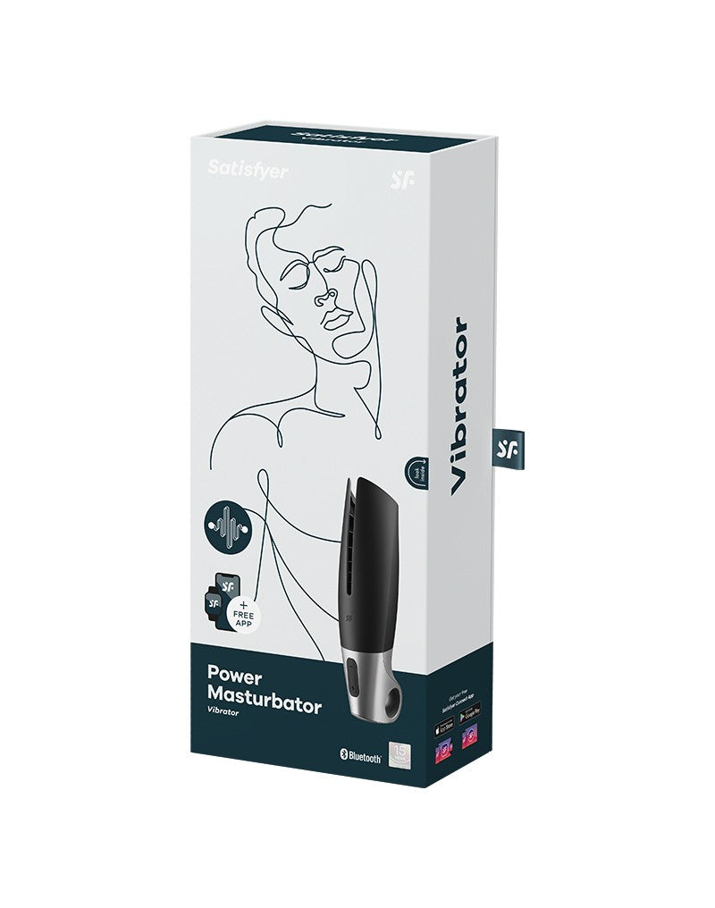 Satisfyer - Power Masturbator (mit App-Steuerung) - Masturbator - Schwarz & Silber