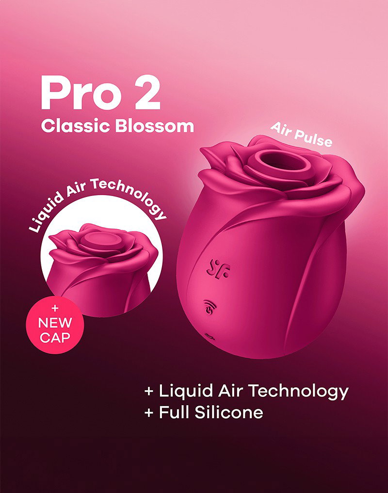 Satisfyer - Pro 2 Classic Blossom - Vibrator mit Luftimpuls - Rot