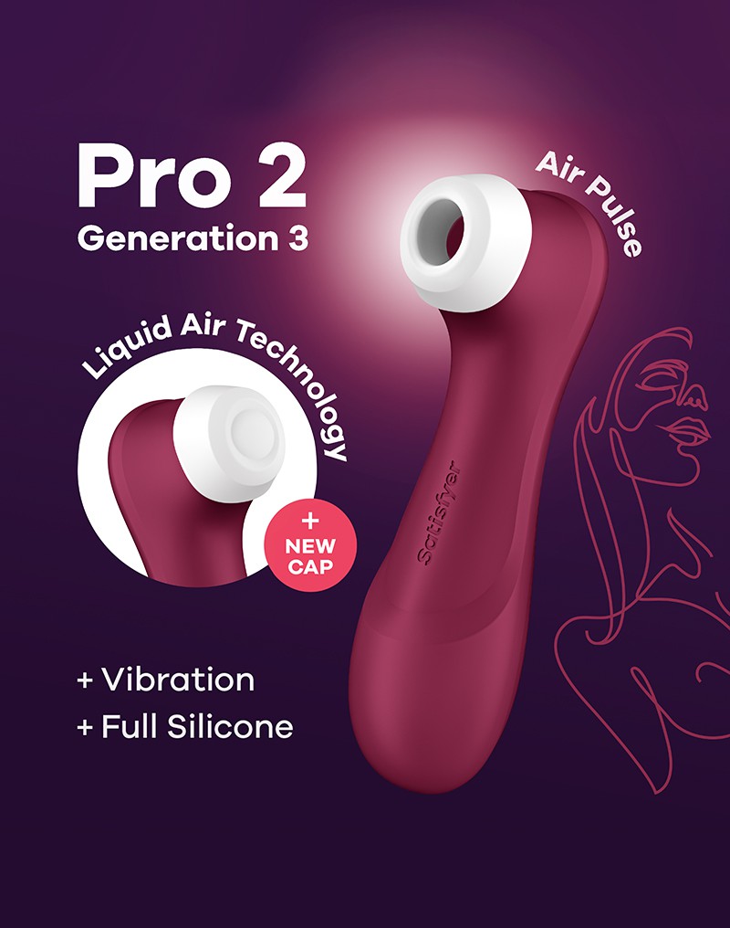 Satisfyer - Pro 2 Generation 3 - Air Pulse Vibrator - Rot
