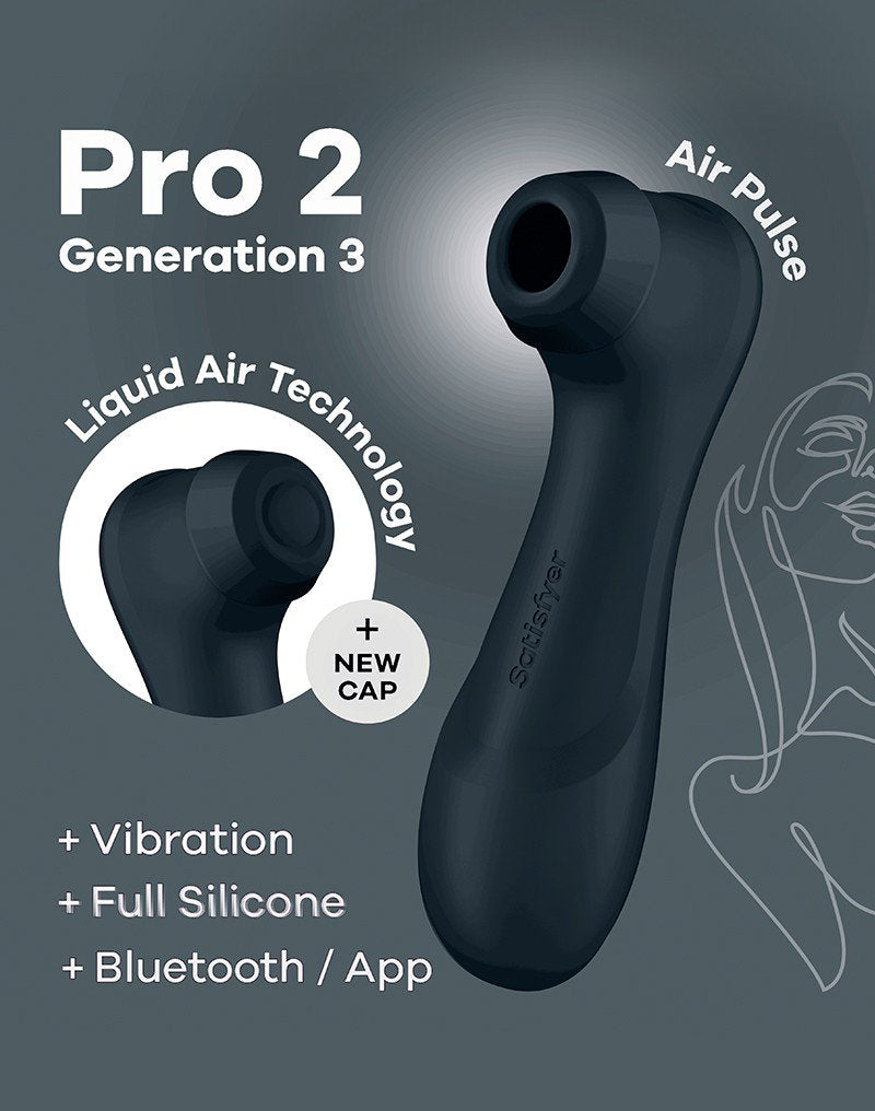 Satisfyer - Pro 2 Generation 3 - Air Pulse Vibrator (mit App-Steuerung) - Schwarz