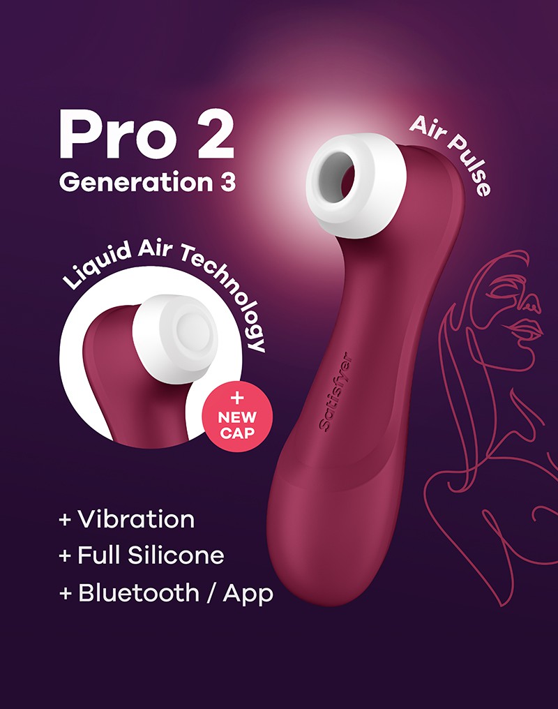 Satisfyer - Pro 2 Generation 3 - Air Pulse Vibrator (mit App-Steuerung) - Rot