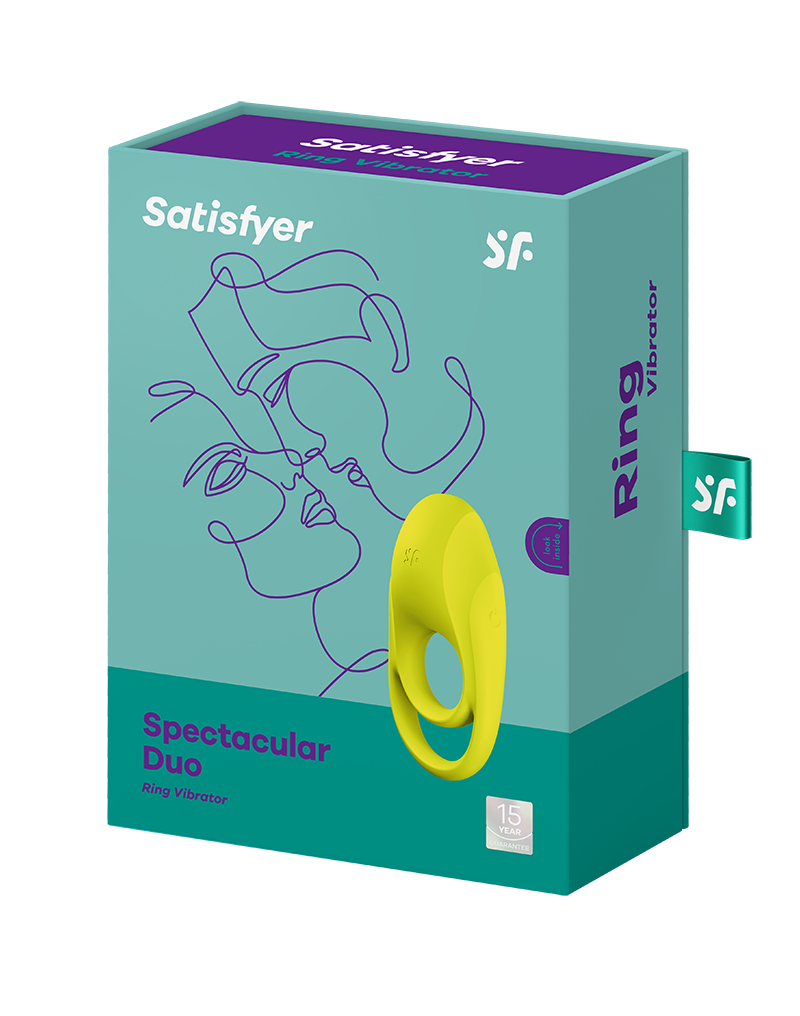 2: Satisfyer - Spektakuläres Duo - Cockring-Vibrator - Neongelb