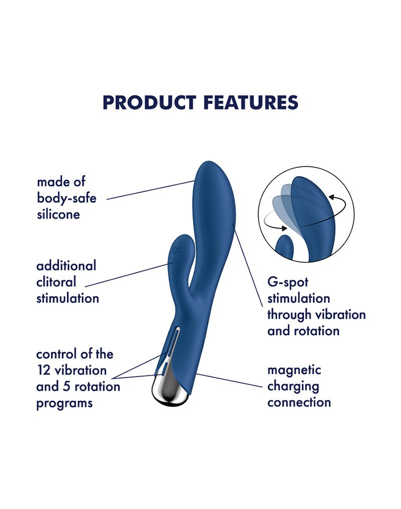 Satisfyer - Spinning Rabbit 1 - Kaninchen-Vibrator - Blau