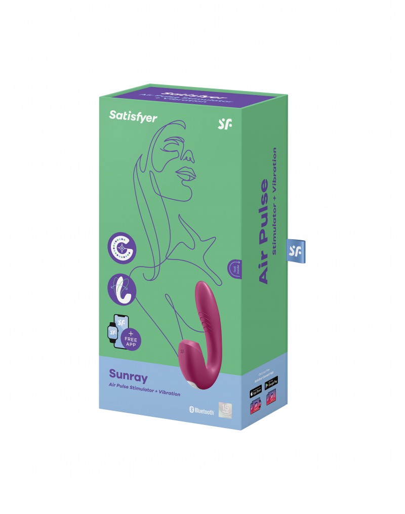 Satisfyer - Sunray - Air Pulse + G-Punkt-Vibrator - Berry