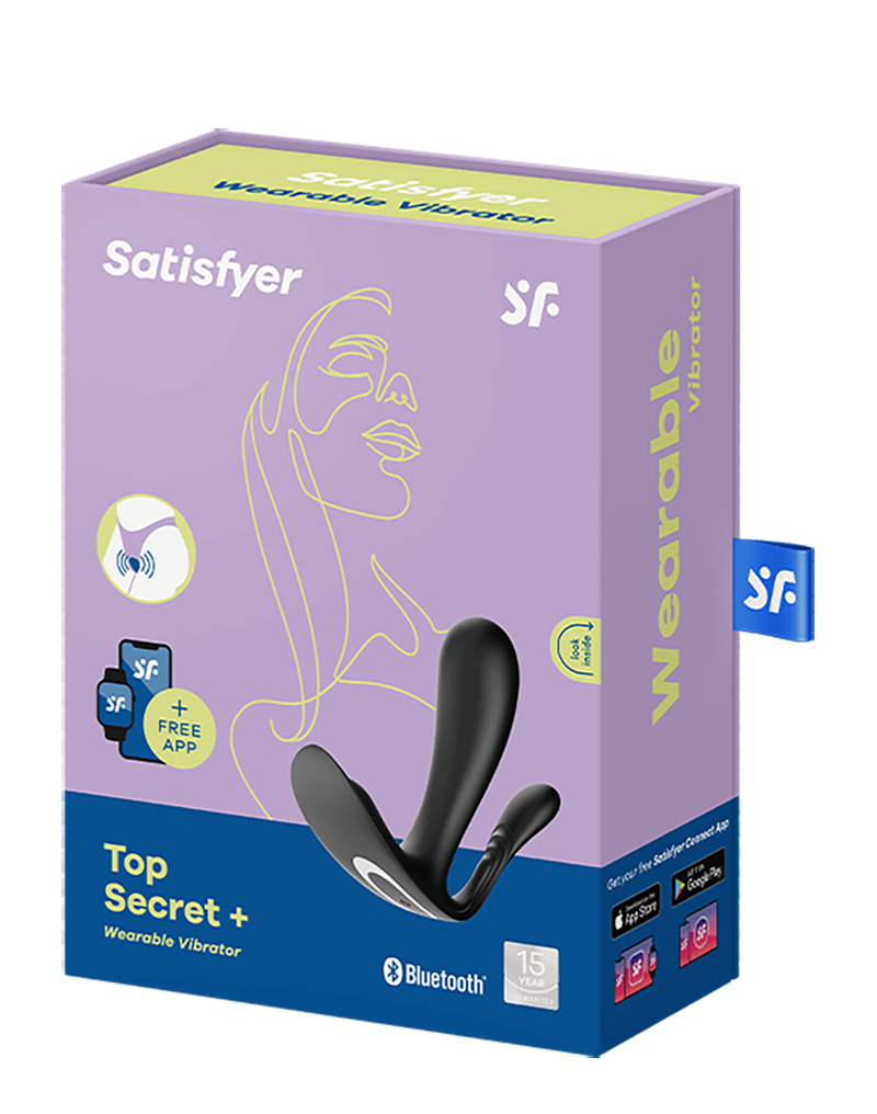 2: Satisfyer - Top Secret+ - Tragbarer Vibrator mit Analstimulator - Schwarz