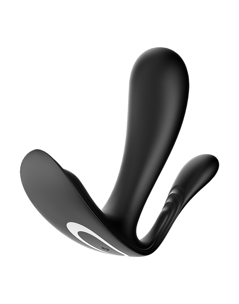 1: Satisfyer - Top Secret+ - Tragbarer Vibrator mit Analstimulator - Schwarz