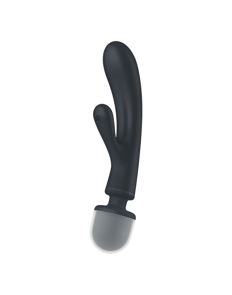 7: Satisfyer - Triple Lover - 2-in-1 Wand and Rabbit Vibrator - Grey