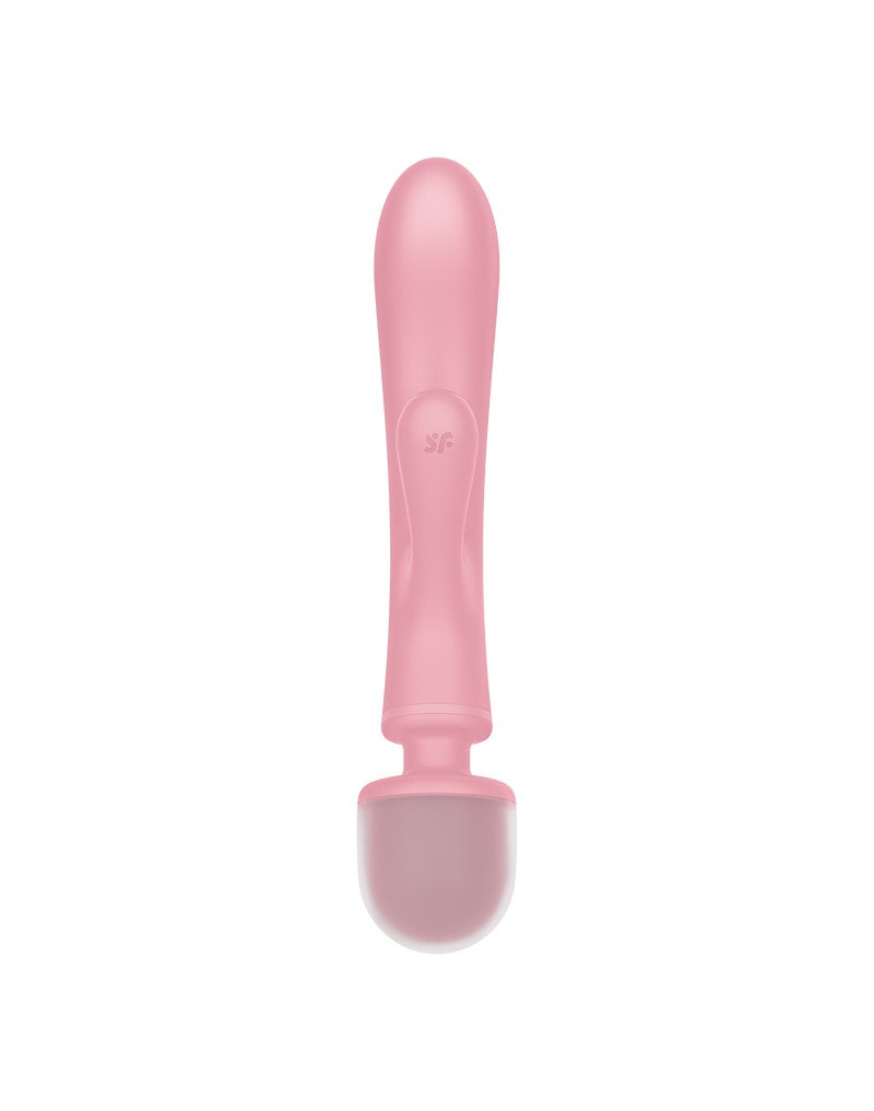 6: Satisfyer - Triple Lover - 2-in-1 Wand and Rabbit Vibrator - Pink