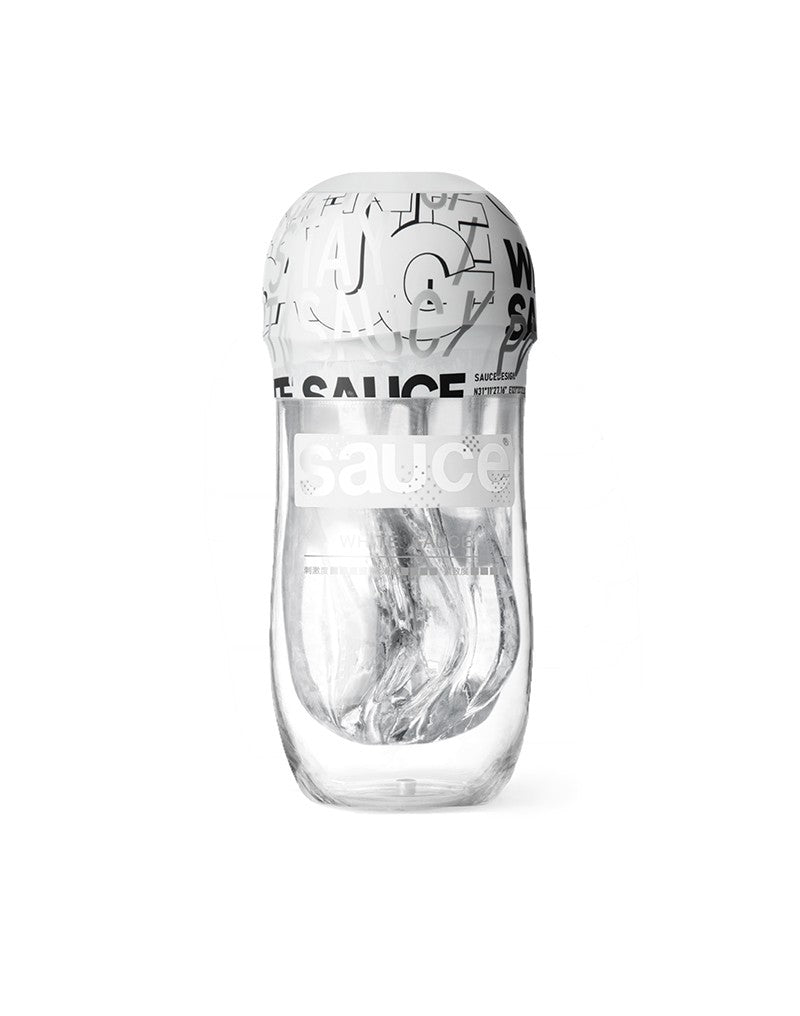 3: Sauce - Extra Sauce - Elektronischer Masturbator mit weißem Saucenbecher - Weiß