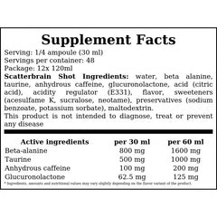 Scatterbrain Shot - 120ml - Orange Cherry x12