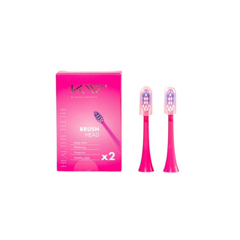 Schallzahnbürstenköpfe – 2 Stück – Rosa