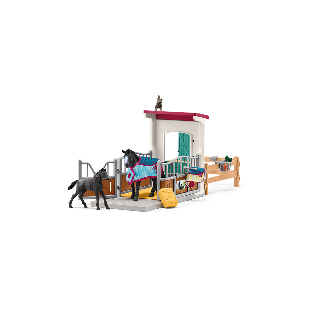 Schleich Pferdebox mit Stute und Fohlen
