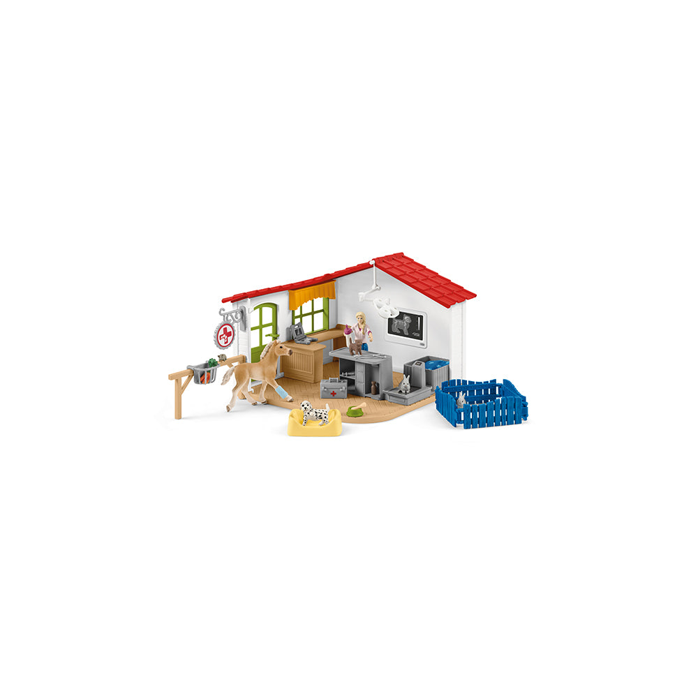 Schleich Tierarztpraxis mit Haustieren