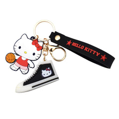 Schlüsselanhänger - Hello Kitty - rot / schwarz - Display - 24 Stück