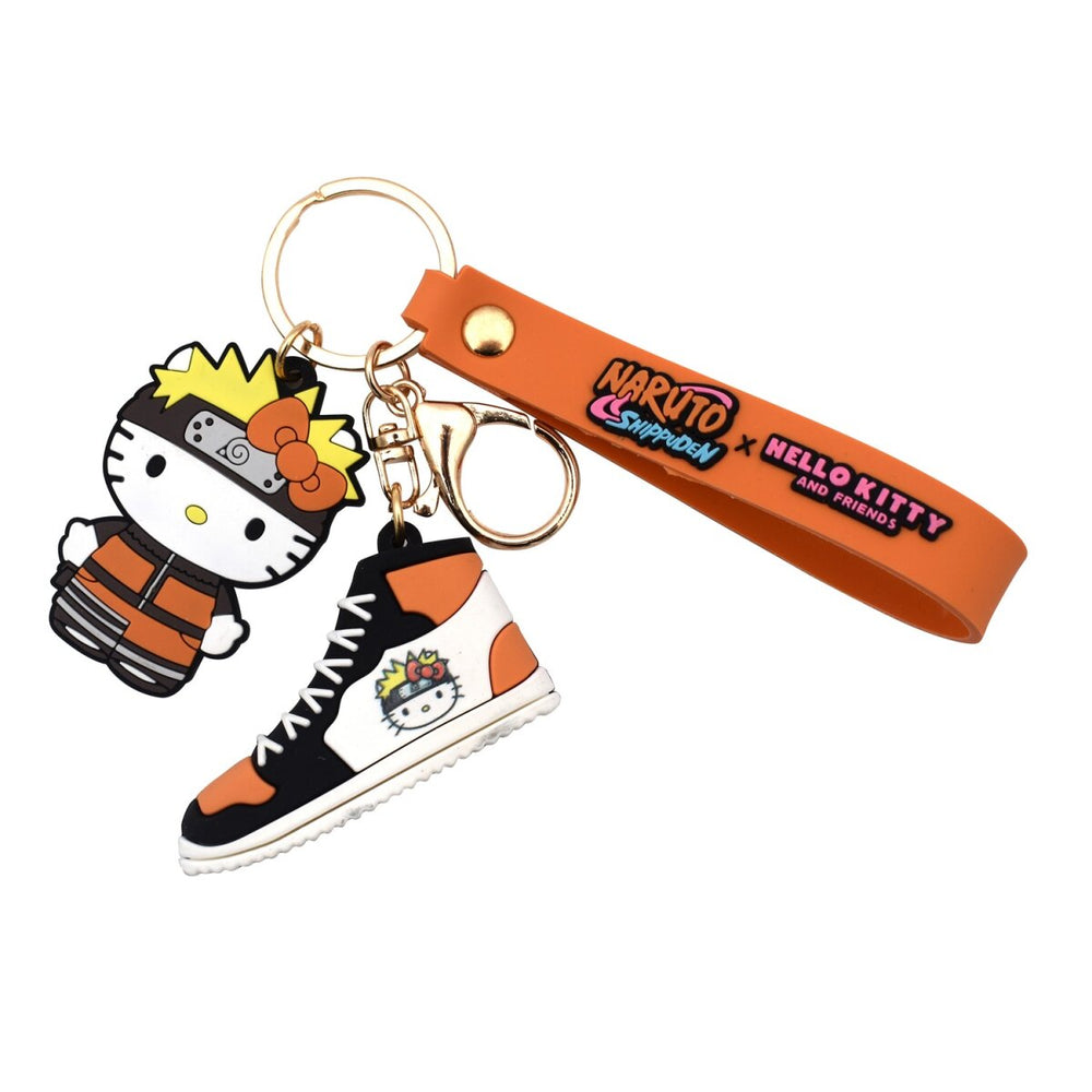 Schlüsselanhänger - Hello Kitty x Naruto Shippuden - rot / schwarz - Display - 24 Stück