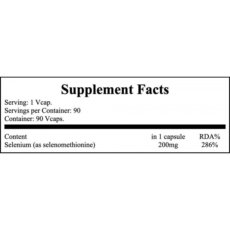 Selenium - 200 MCG - 90vcaps. x12