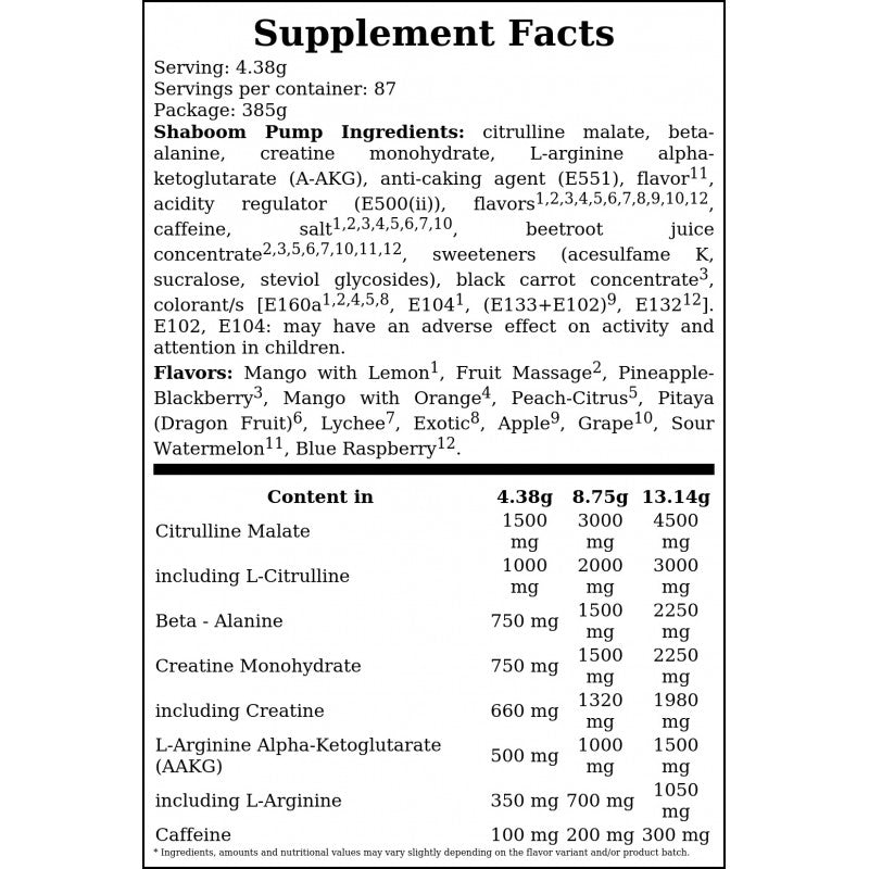 SHAABOOM PUMP - 385g - Red Fruit Punch