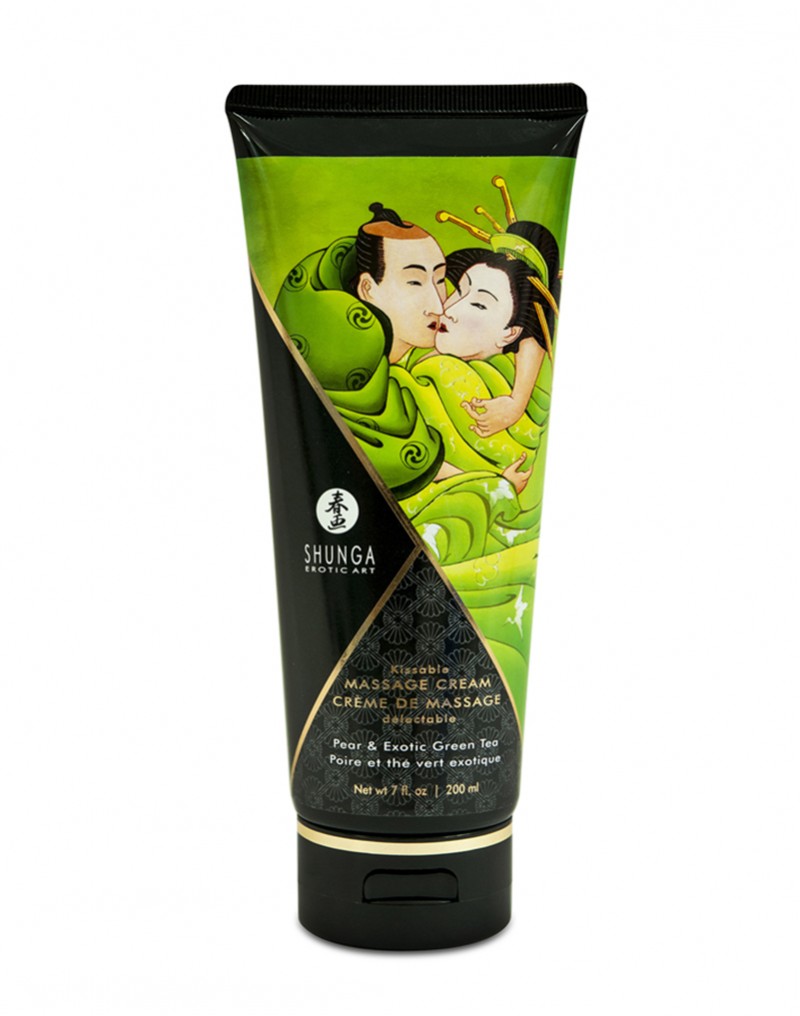 1: Shunga - Essbare Massagecreme - Pear & Exotic Green Tea - 200 ml