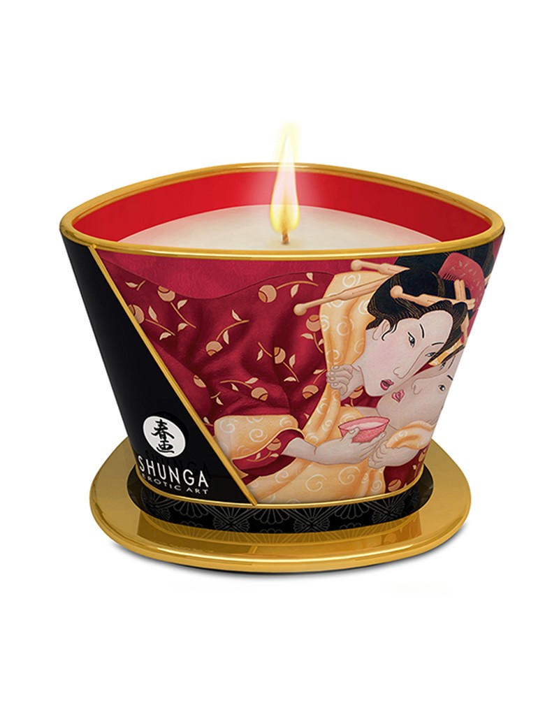 Shunga - Massagekerze - Sparkling Strawberry Wine - 170 ml