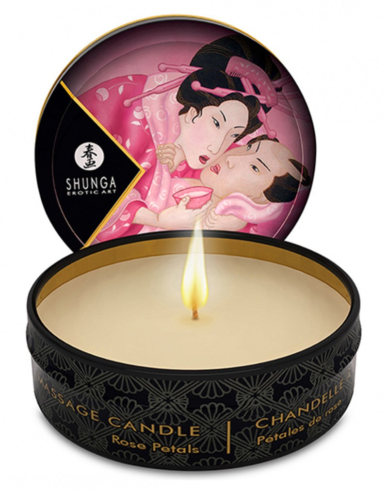 Shunga - Mini Massagekerze - Rose Petals 30 ml.