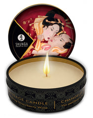 Shunga - Mini-Massagekerze - Sparkling Strawberry Wine - 30 ml