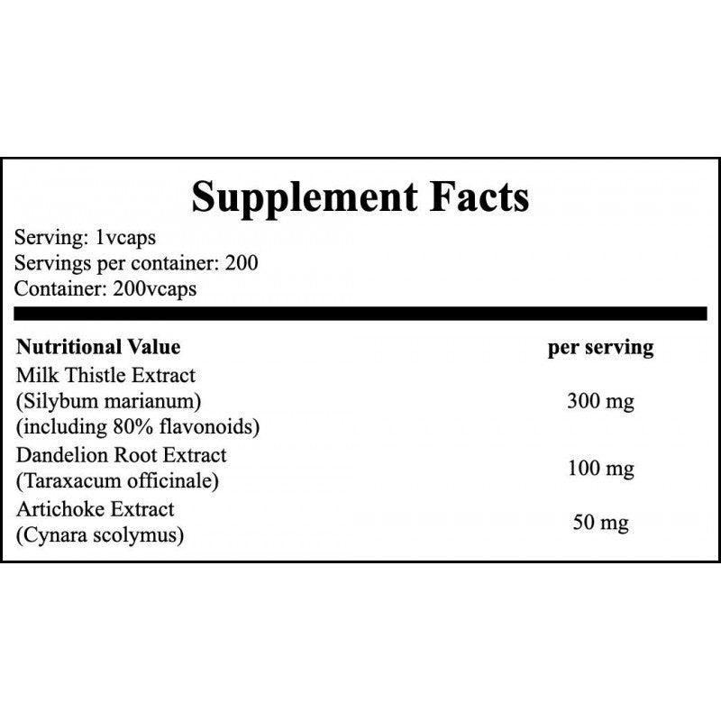 Silymarin 300mg - 200vcaps x12