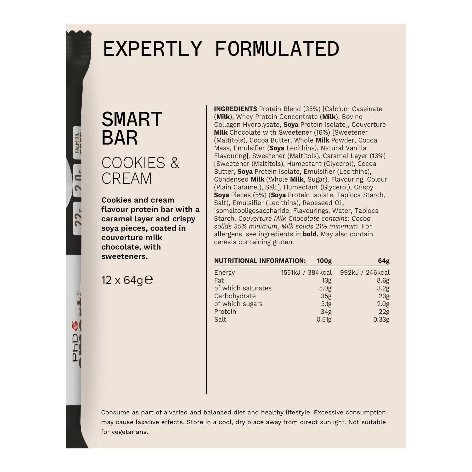 PhD Nutrition Smart Bars - 12 x 64 g