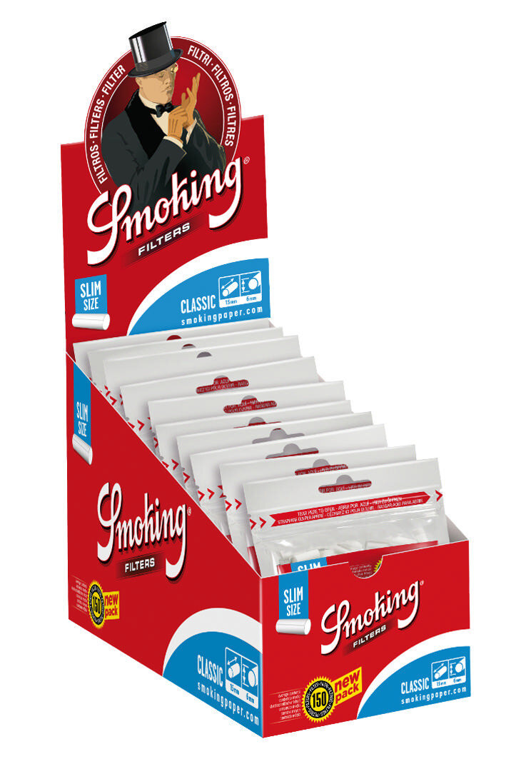 Smoking - Filter Slim Classic - Blue - Box - 10 x 150 Stück