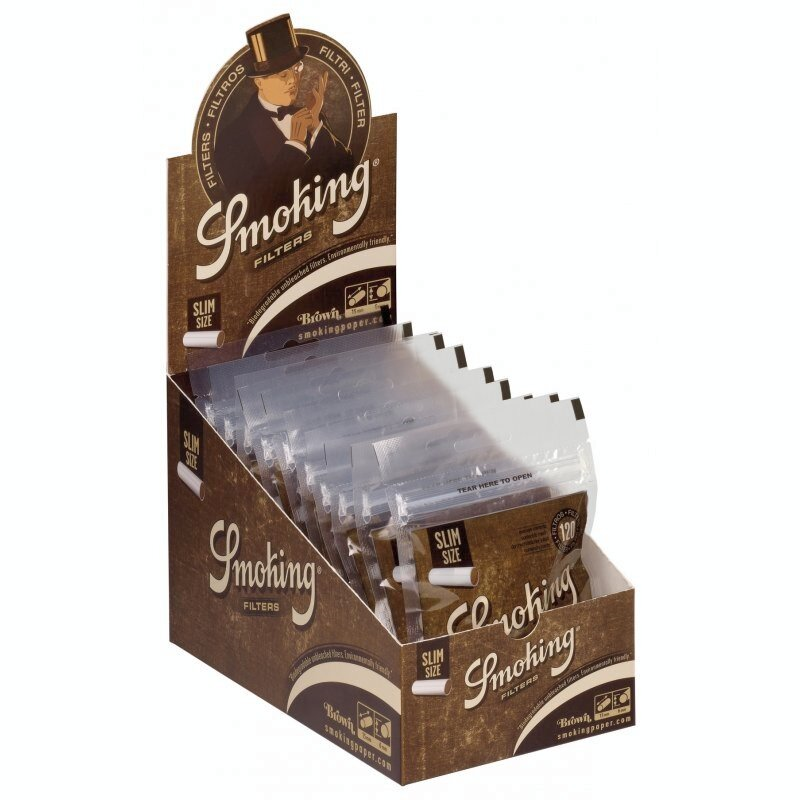 Smoking - Filter Slim Classic - Brown - Box - 10 x 150 Stück
