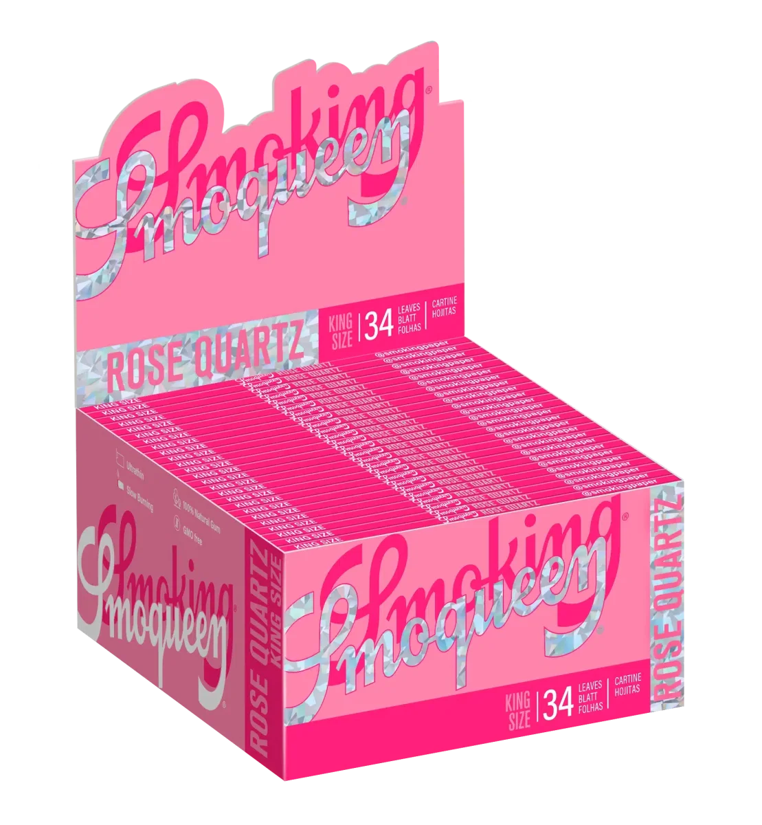Smoking - Smoqueen - Kingsize - Rose Quartz - Box - 50 x 34 Stück