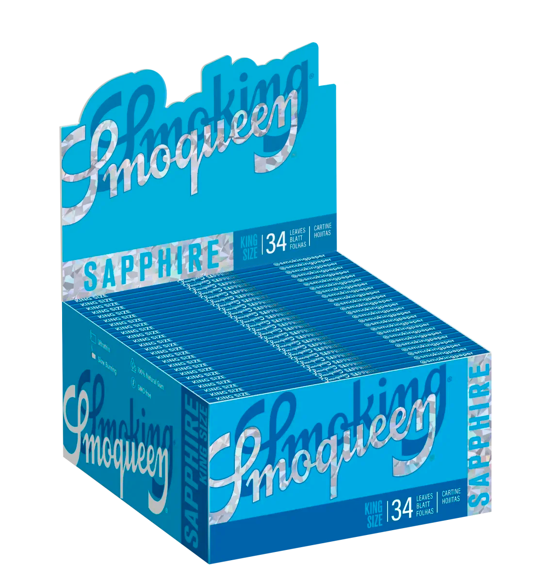 Smoking - Smoqueen - Kingsize - Sapphire - Box - 50 x 34 Stück