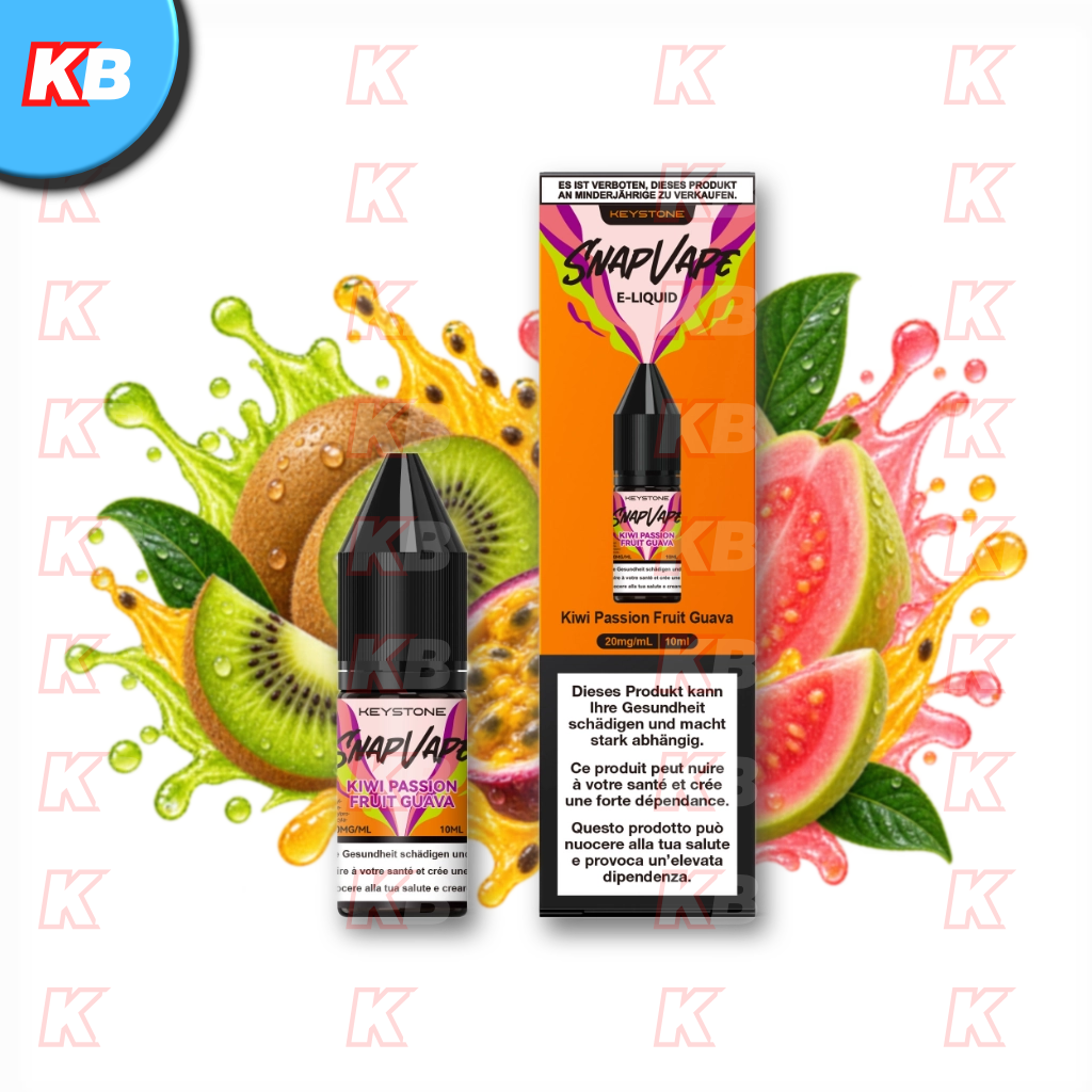 SnapVape | E-Liquid | Kiwi Passion Fruit Guava (20mg/ml)