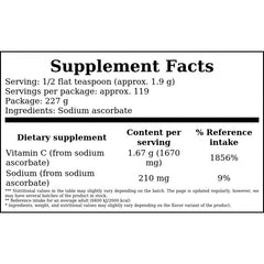 Sodium Ascorbate Powder - 227g x12