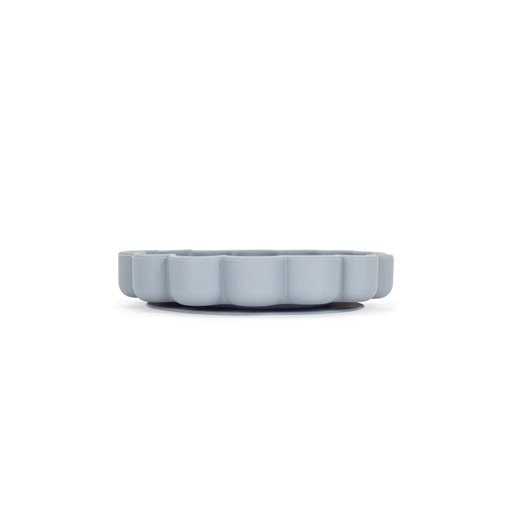 SOINA Silikonteller Eden mit Saugnapf, pearl grey