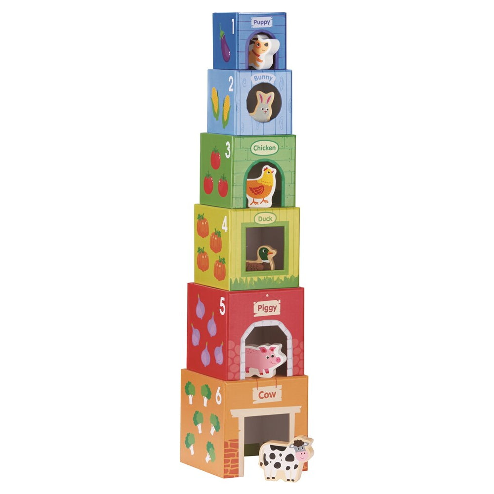 Spielba Stapelturm mit Holztiere