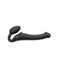 Strap-On-Me – Biegsamer Strap-On-Vibrator mit Fernbedienung, Größe M – Schwarz